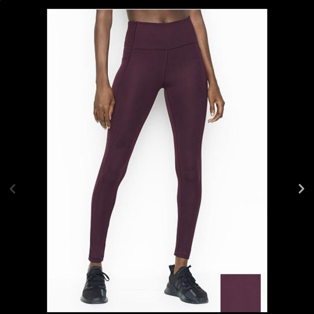 New Victoria’s Secret Workout Stretch Legging Pants Size 2 yoga plum purple